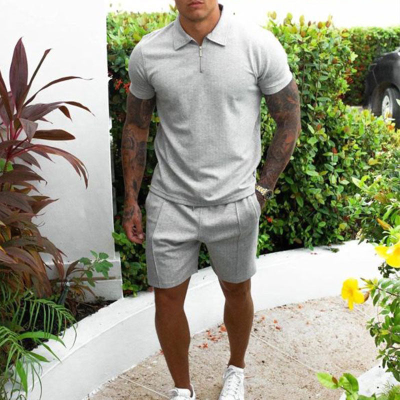 Herren Zweiteiliges Polo und Shorts Set
