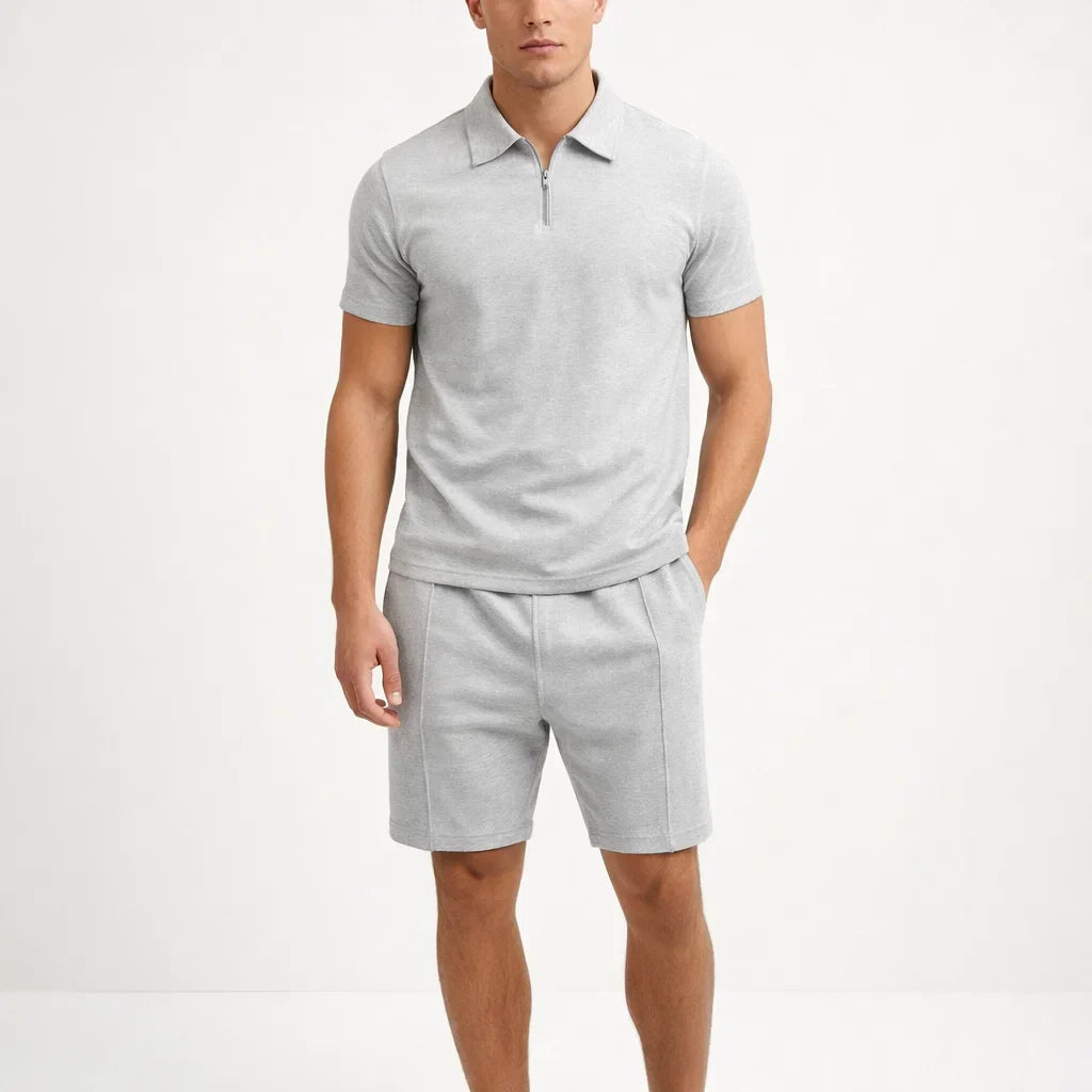 Herren Zweiteiliges Polo und Shorts Set