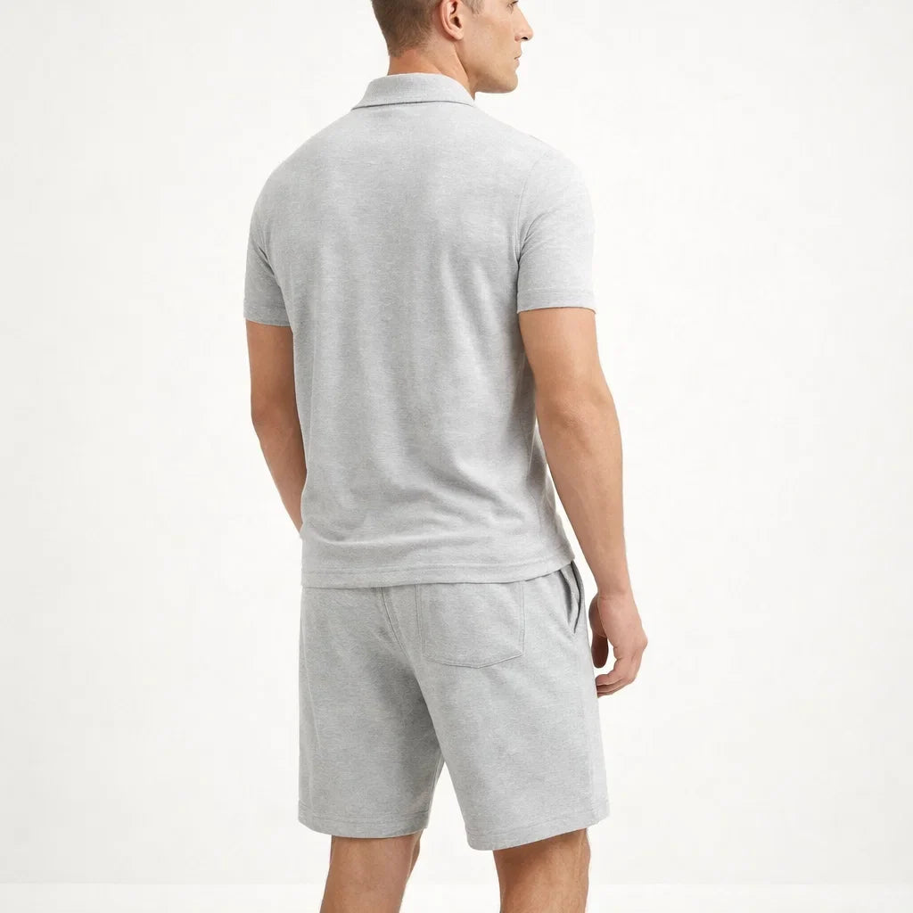 Herren Zweiteiliges Polo und Shorts Set
